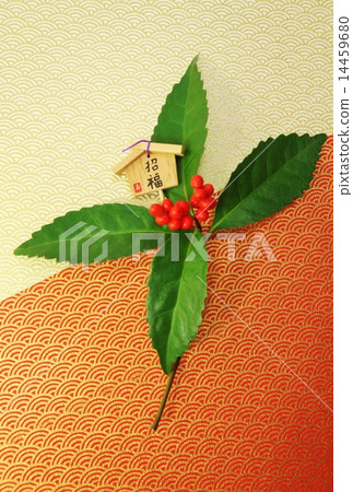 新年的背景資料·佛教電子郵件給Senryou回垂直位置·明信片對應比率 14459680