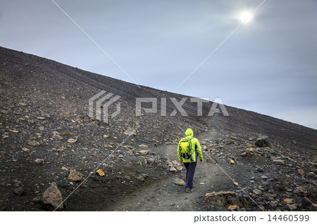 Hiking on the Hverfjall crater Hiking on the Hverfjall crater 14460599