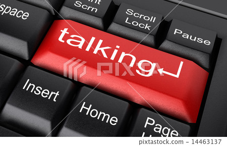 talking word on red keyboard button 14463137