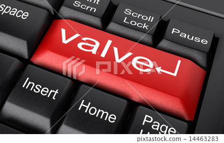 valve word on red keyboard button valve word on red keyboard button 14463283