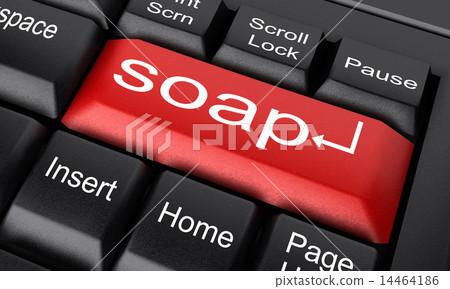 soap word on red keyboard button soap word on red keyboard button 14464186