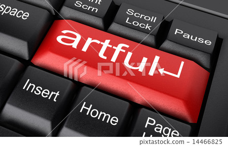 artful word on red keyboard button 14466825
