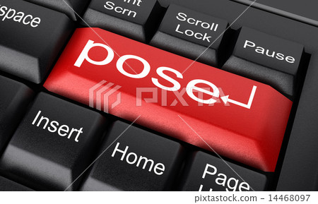 pose word on red keyboard button pose word on red keyboard button 14468097