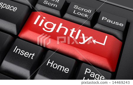 lightly word on red keyboard button 14469243