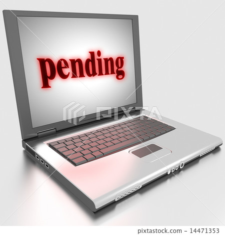 pending word on laptop 14471353
