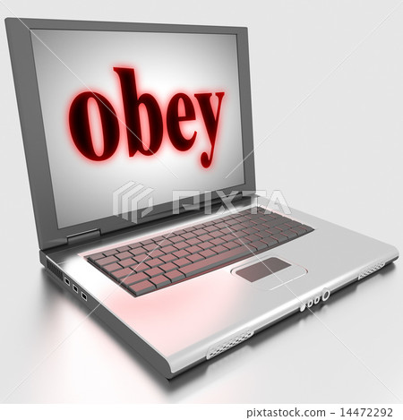 obey word on laptop obey word on laptop 14472292