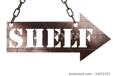 shelf word on metal pointer shelf word on metal pointer 14472355
