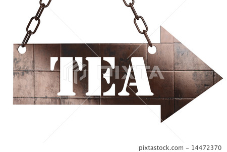 tea word on metal pointer 14472370