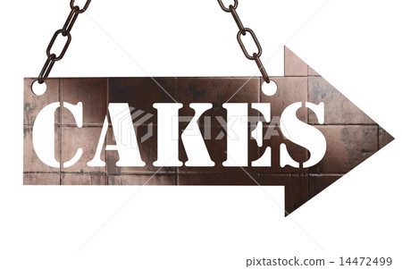 cakes word on metal pointer 14472499