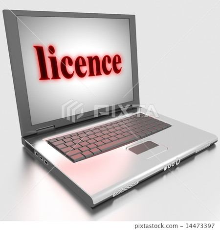 licence word on laptop licence word on laptop 14473397