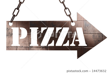 pizza word on metal pointer pizza word on metal pointer 14473632