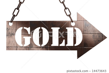 gold word on metal pointer gold word on metal pointer 14473643