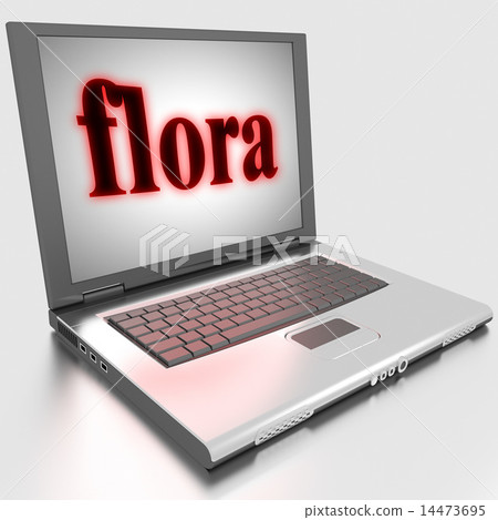 flora word on laptop 14473695