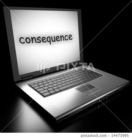 consequence word on laptop 14473995