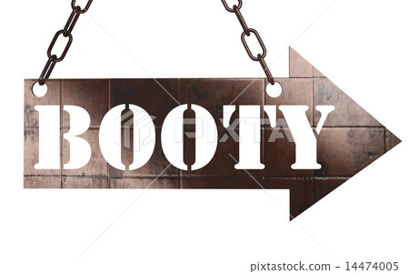 booty word on metal pointer 14474005