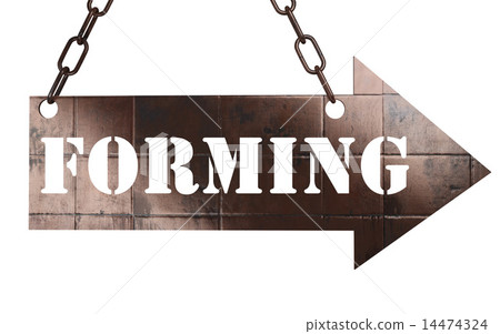 forming word on metal pointer 14474324