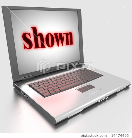 shown word on laptop shown word on laptop 14474465