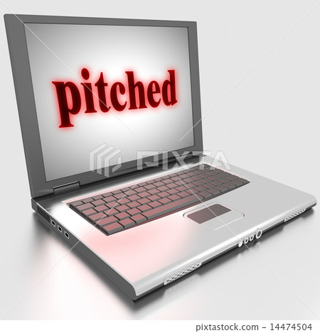 pitched word on laptop 14474504