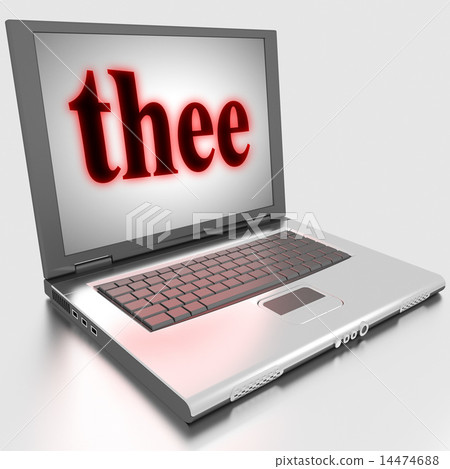 thee word on laptop 14474688