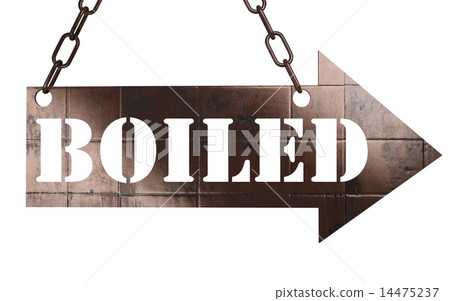 boiled word on metal pointer 14475237