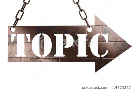 topic word on metal pointer 14475247