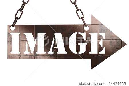 image word on metal pointer 14475335