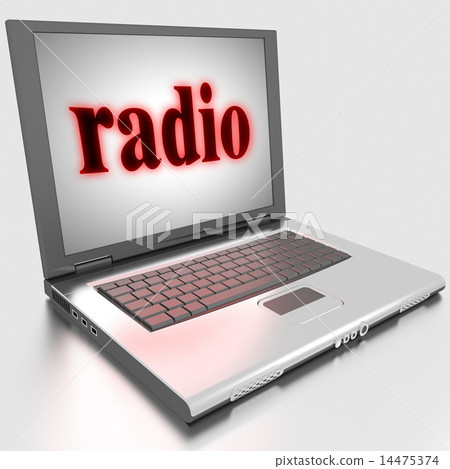 radio word on laptop radio word on laptop 14475374