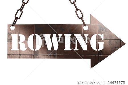 rowing word on metal pointer rowing word on metal pointer 14475375
