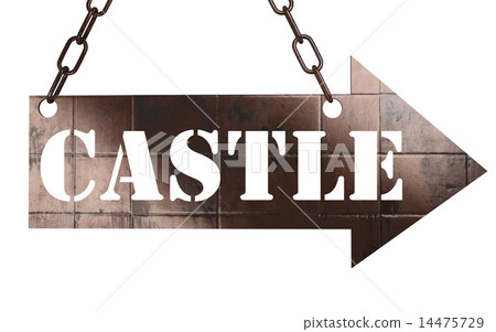 castle word on metal pointer 14475729