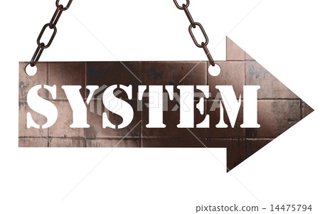 system word on metal pointer system word on metal pointer 14475794