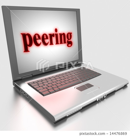 peering word on laptop peering word on laptop 14476869