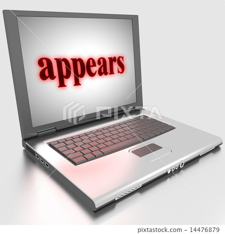 appears word on laptop appears word on laptop 14476879