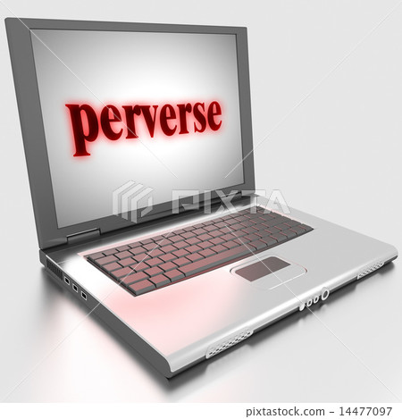 perverse word on laptop 14477097