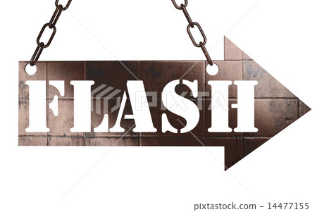 flash word on metal pointer 14477155
