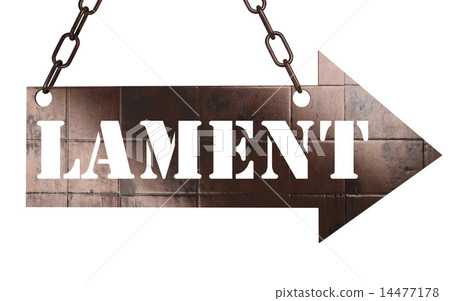 lament word on metal pointer 14477178