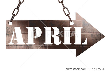 April word on metal pointer April word on metal pointer 14477531