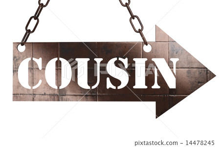 cousin word on metal pointer cousin word on metal pointer 14478245