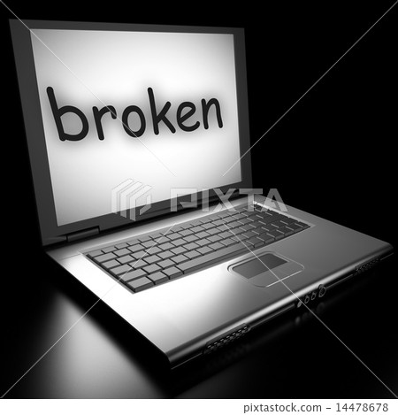 broken word on laptop broken word on laptop 14478678