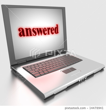 answered word on laptop answered word on laptop 14478941
