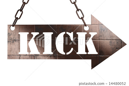 kick word on metal pointer 14480052