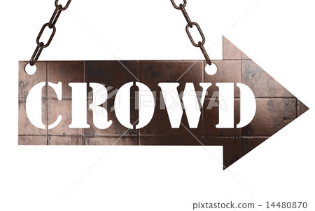 crowd word on metal pointer 14480870