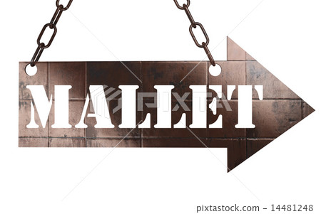 mallet word on metal pointer 14481248