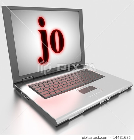jo word on laptop 14481685