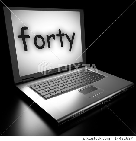 forty word on laptop forty word on laptop 14481687