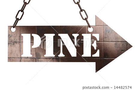 pine word on metal pointer pine word on metal pointer 14482574