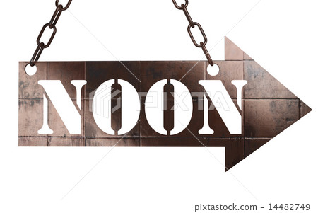 noon word on metal pointer noon word on metal pointer 14482749