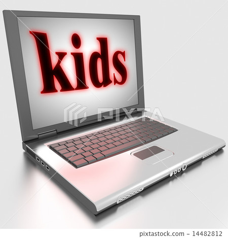 kids word on laptop 14482812