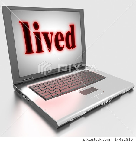 lived word on laptop 14482819