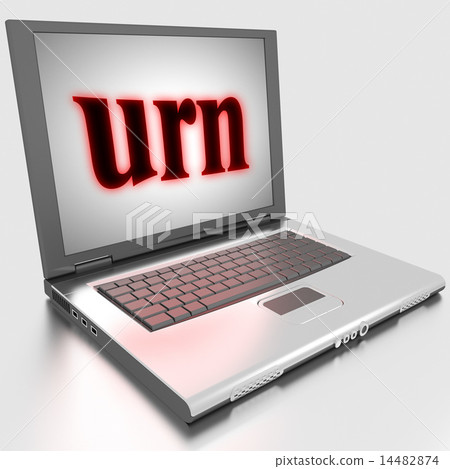 urn word on laptop 14482874