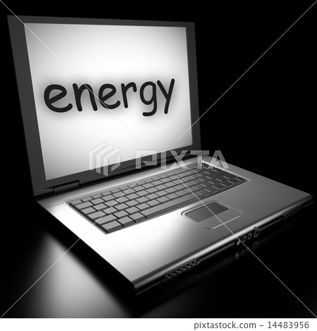 energy word on laptop 14483956